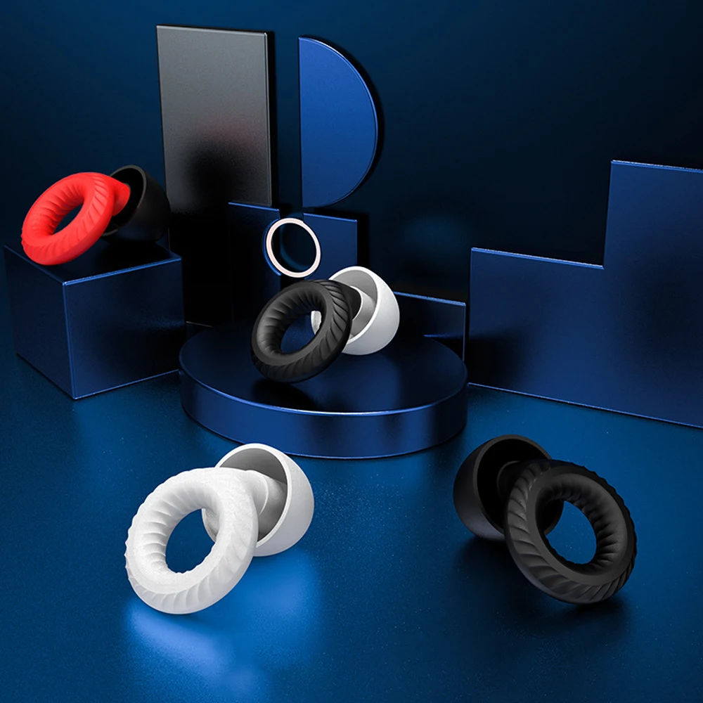 سدادات أذن من السيليكون الناعم من HUAK للحد من الضوضاء سدادات أذن قابلة لإعادة الاستخدام للنوم والعمل والسباحة أطراف أذن في XS/S/M/L