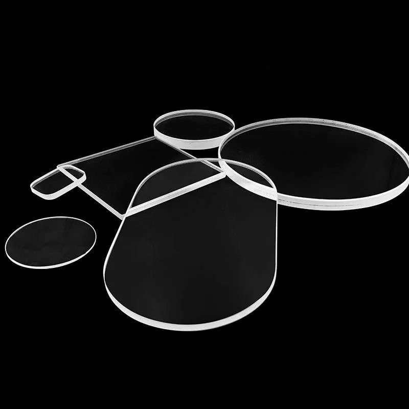 Custom High Transparency Heat Resistant Glass Plate, K9 / Borosilicate / High Alumina Silica Glass, Rainbow Optical Glass