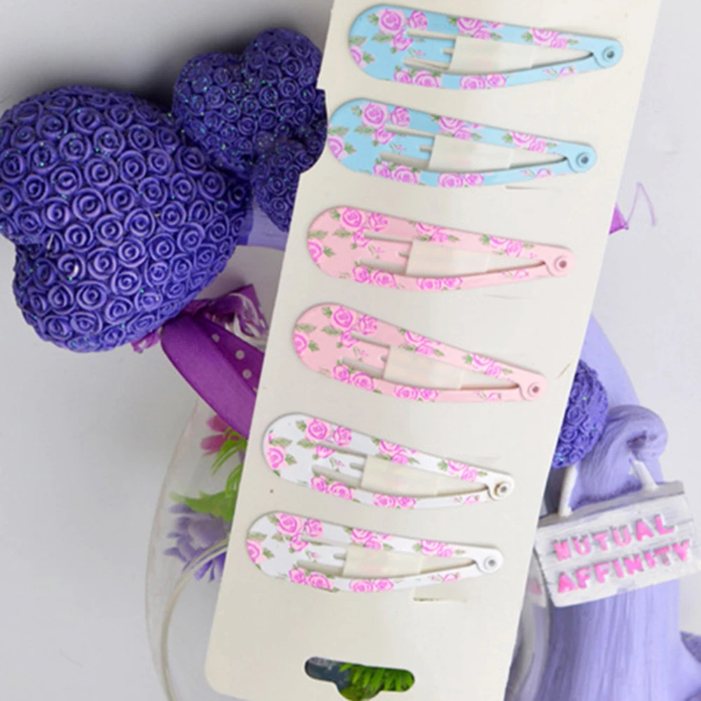 

40 pcs Children'S Drip Clips 5Cm Snap Barrettes Assorted Patterns Cute Cartoon Girls Hair Clips Birthday Gift Hair Styling Tools