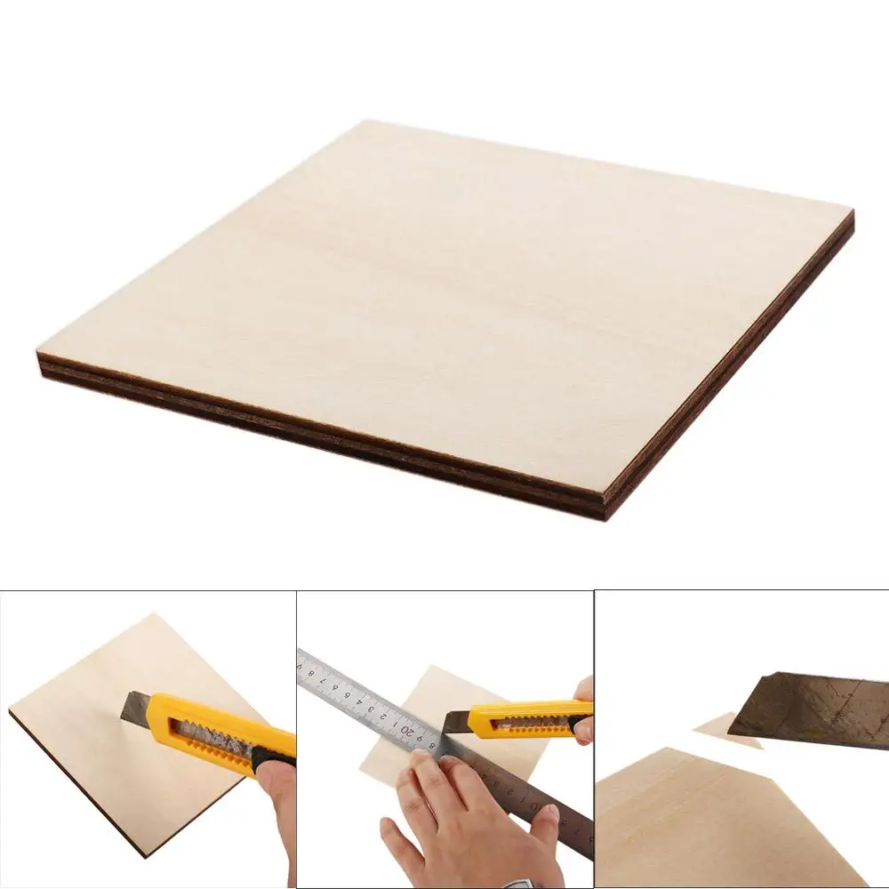 Kid'S Model Materials Plywood Sheets Sheet Rectangle Wood Wooden Plywood Board Basswood Plywood Aviation Model Layer Board