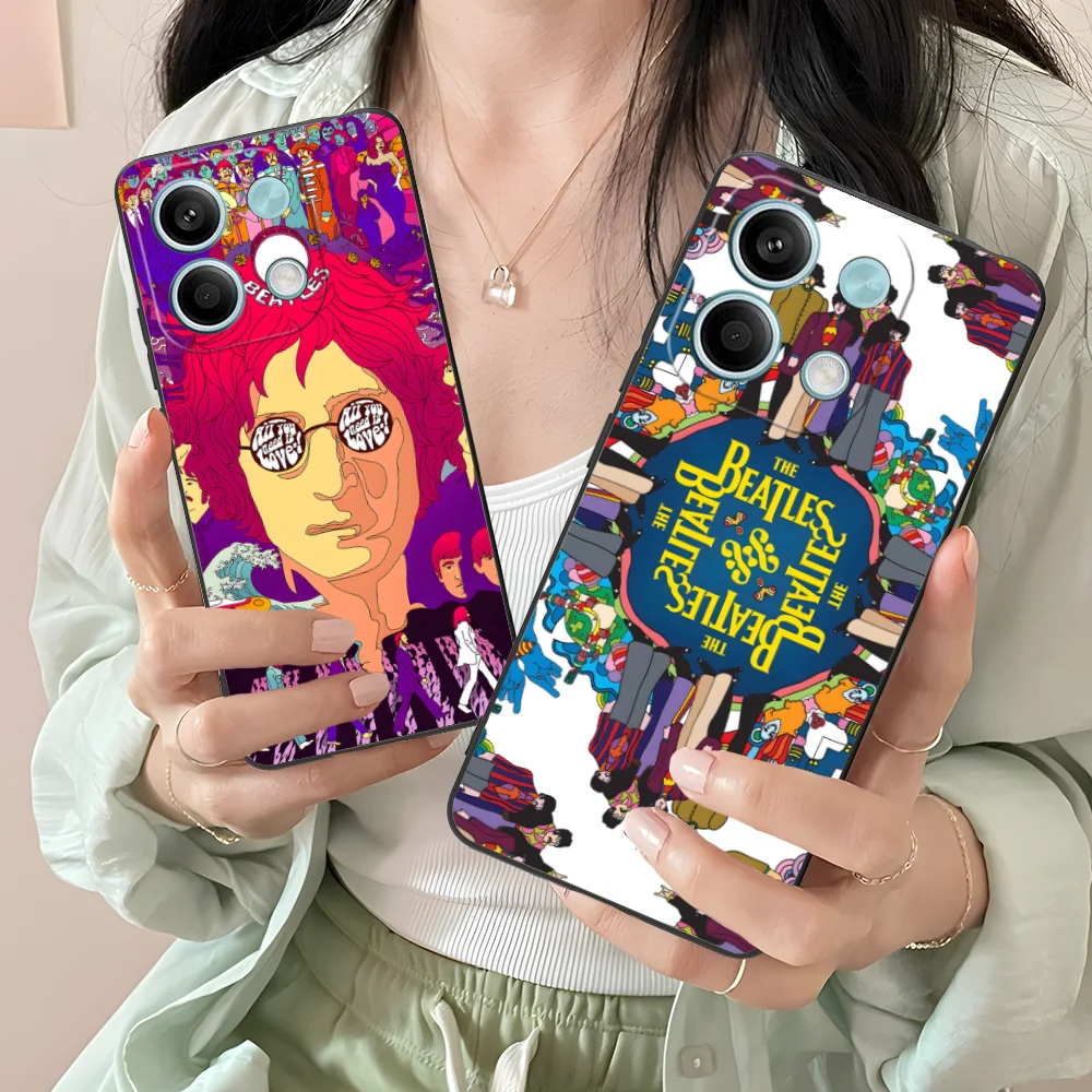 Mobile B-Beatles-s Phone Case for Xiaomi Redmi Note 13 12 11 10 9 8 7 6 S A Pro Lite Plus 5G Black Cover Cellphones Smartphone