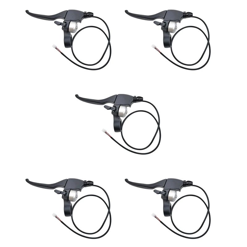 5X 2 In 1 Electric Scooter Brake Handle Brake Lever With Aluminum Alloy Bell Ring For 8.5 Inch Scooter Accessories