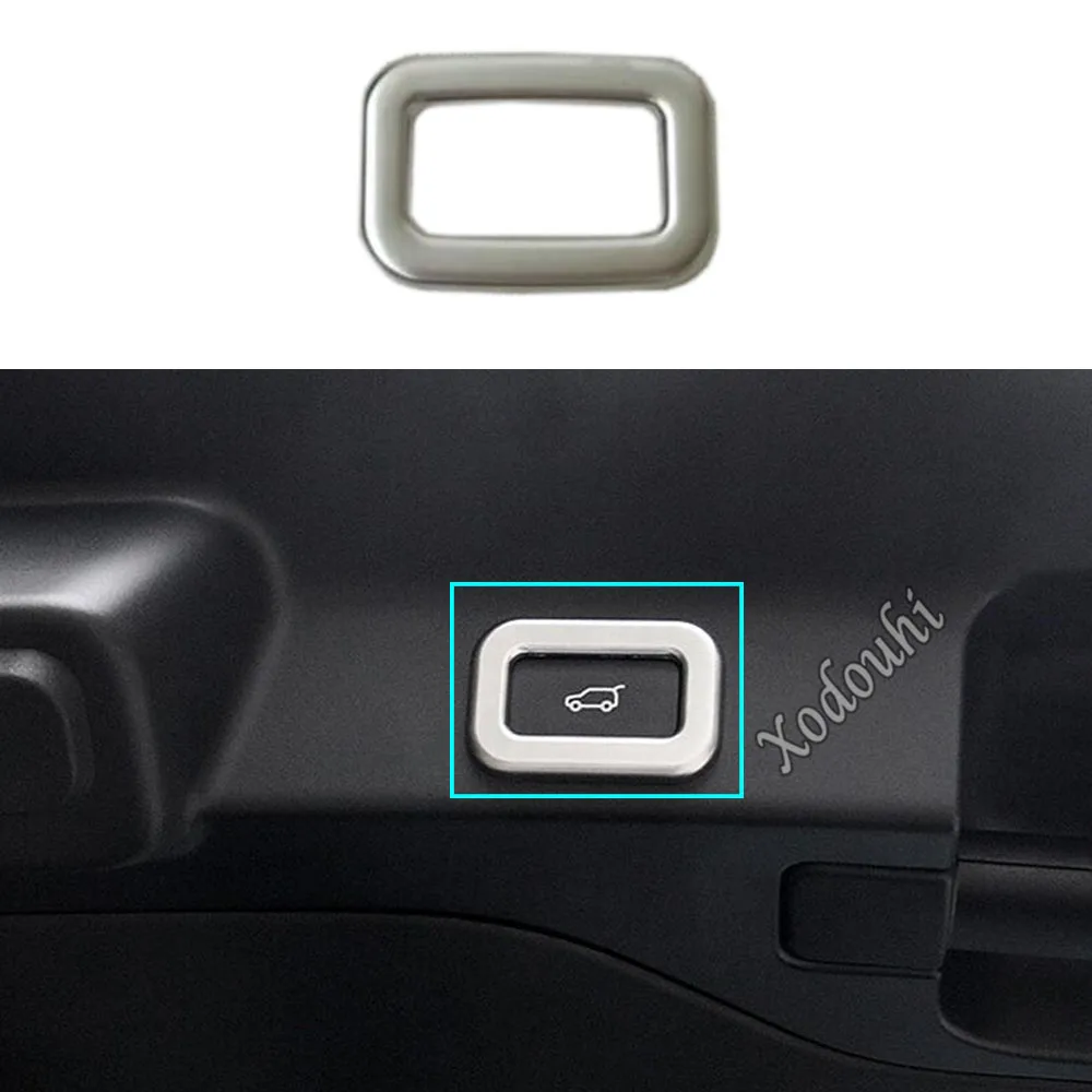 Car Stick Cover Trunk Button Close Rear Back Tail Door Switch Trim Panel For Jaguar F-PACE FPace 2016 2017 2018 2019 2020 2021