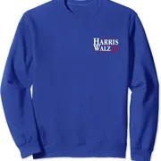 Polarshe President Kamala Harris Tim Walz Vp Brat Kat Dames Unisex Ronde Hals Sweatshirt