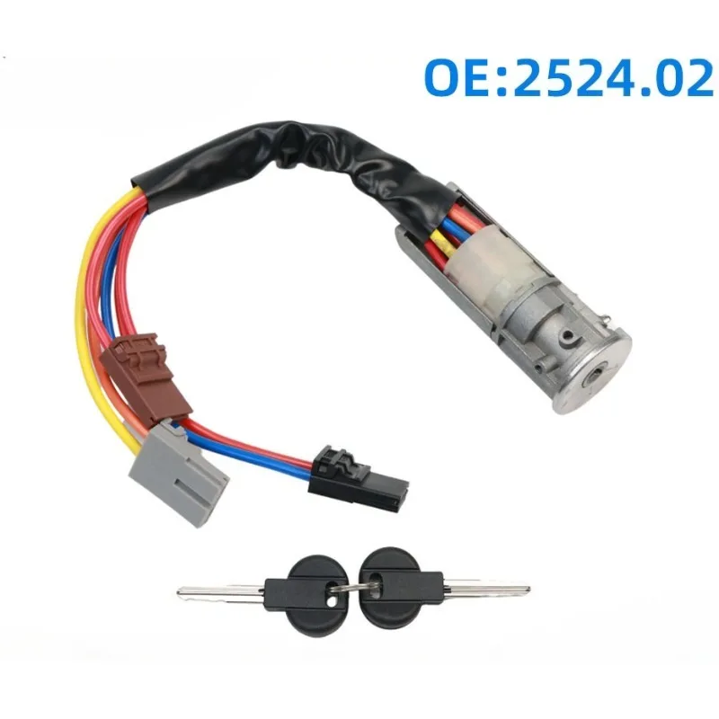 Ignition Switch Lock Cylinder Assembly Automotive Accessories 2524.02 for Fiat Ulysse I 220 Scudo I