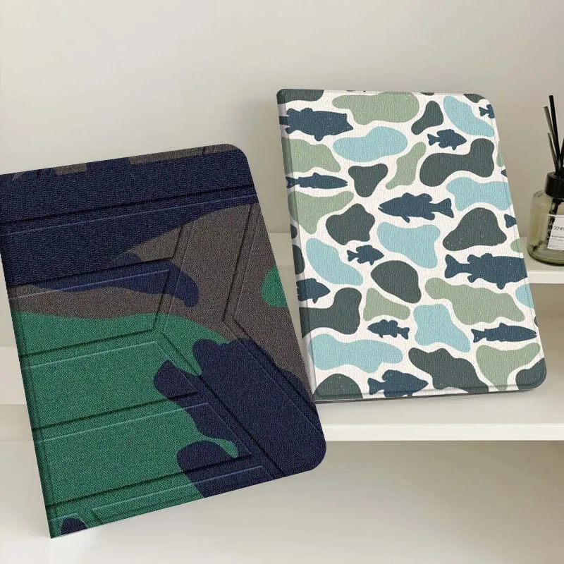 Camouflage Pattern Texture Gift Tablet Case For Samsung Tab Galaxy S6 S11 A A7 A8 A9 A11 10.1 10.4 10.5 Plus Lite
