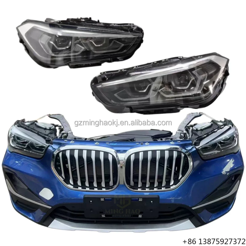 2021-2024 Model Year for X1 F48 F49 Front Accessories Complete Front Bumper with Grille and Radiator, Headlights and Bumper
