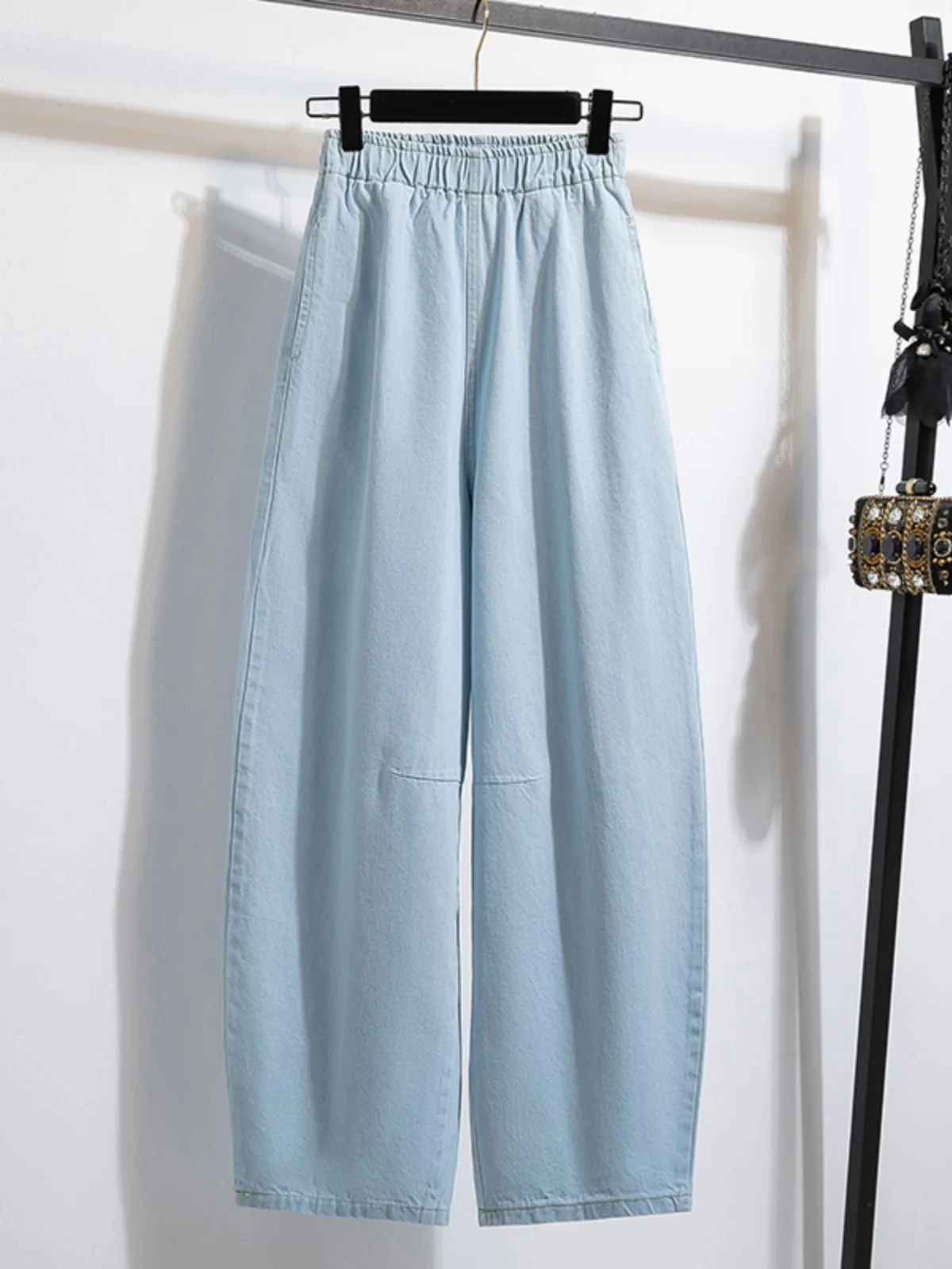 

Slimming Wide Leg Jeans Women's Loose Knife Denim Spring Autumn ort plus Size Trousers Banana ape Casual Faion