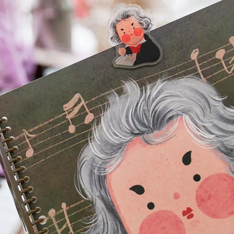 Sheet Music Holder Cartoon Book Opener Holder Bookmark Clips Funny Acrylic Music Accessories For Large Catalogs Documents