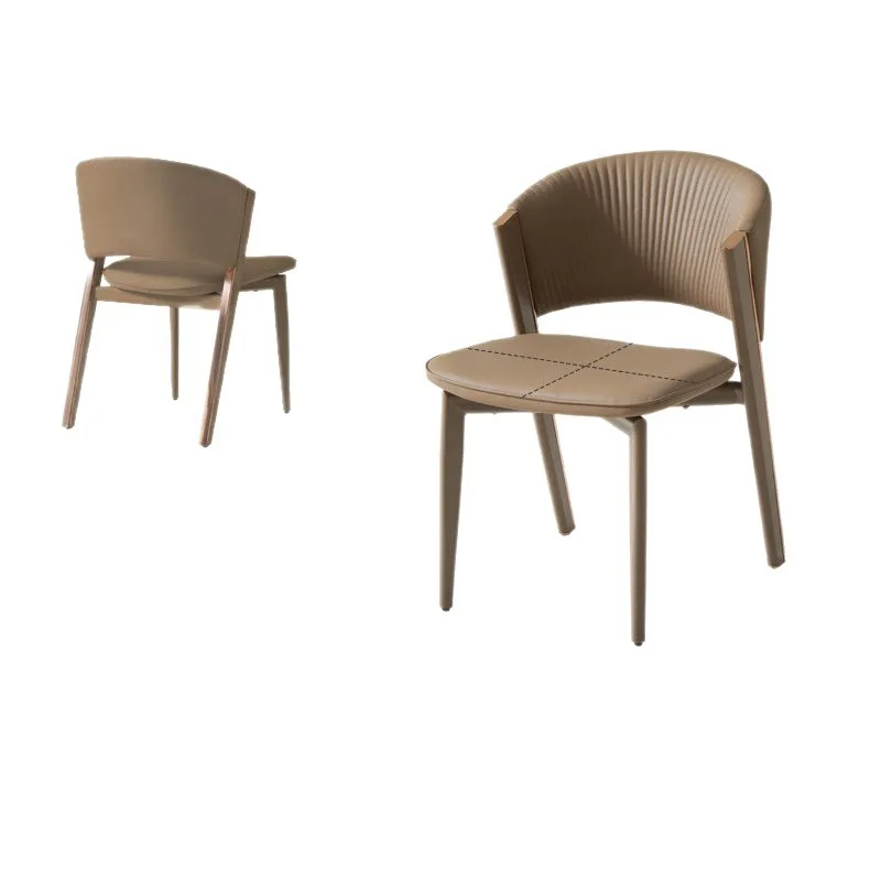 كرسي طعام إيطالي فاخر خفيف للمنزل، مطعم بسيط، مسند ظهر، طاولة طعام وكراسي ممتازة #5