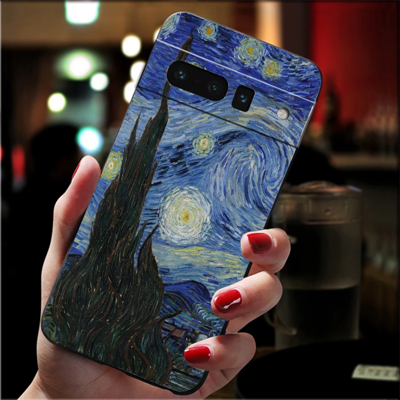 حافظة هاتف لهاتف جوجل بيكسل 10 9 برو XL 9A 8 7 6 برو بيكسل 8A 7A 6A بكسل 8 7 6 5 فان جوخ كلود مونيه حديقة لوتس #1