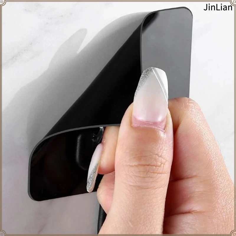 5pcs Rotating Self Adhesive Hooks Seamless Strong Sticky Holder Wall Door Storage Hanging Hook Kitchen Bathroom Organizer