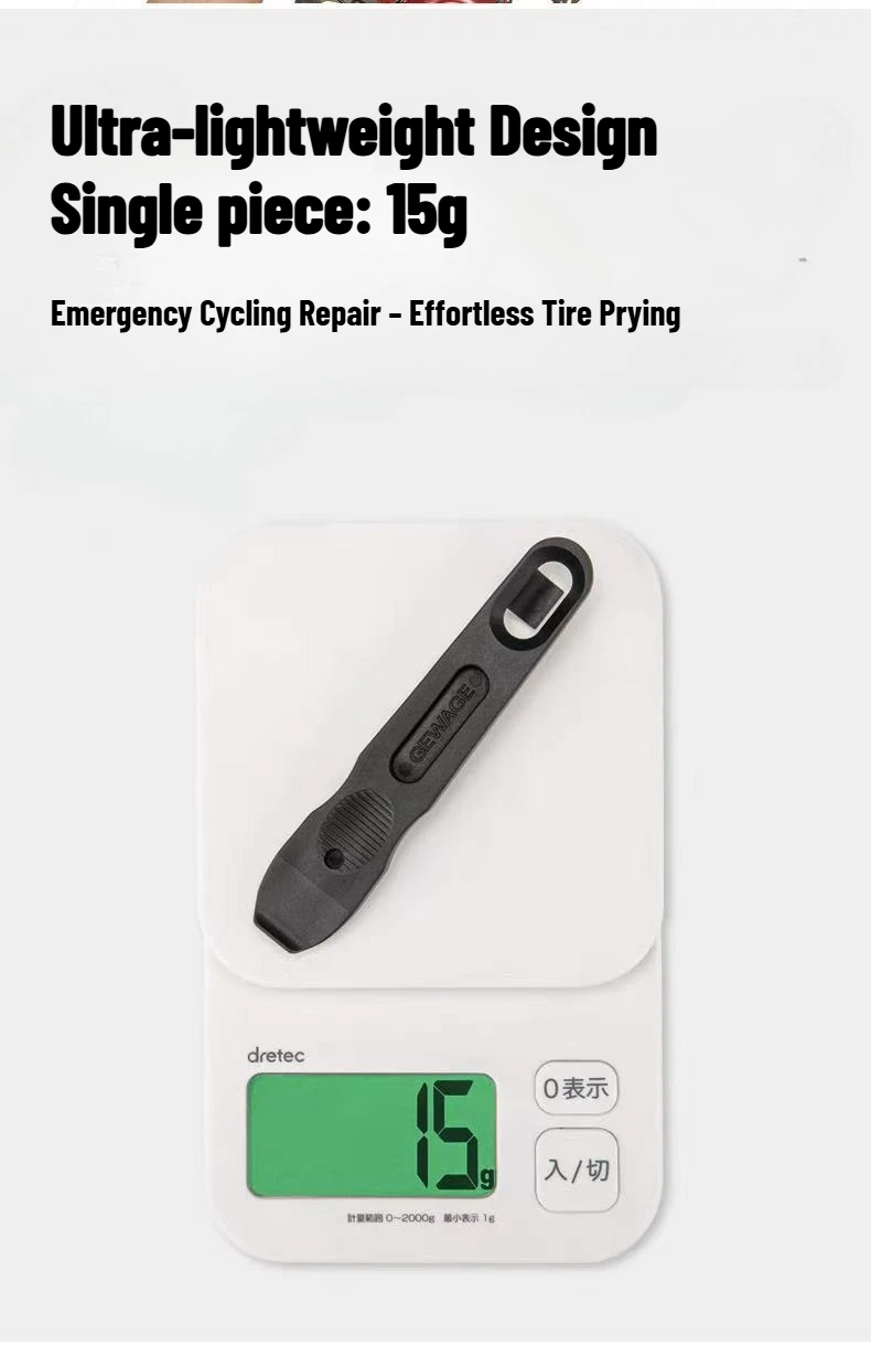 Marken-Set mit 2 Stück, Reifenheber für Rennräder und Mountainbikes, passend für alle Reifengrößen, sehr robust und wiederverwendbar, ultraleichtes Werkzeug zur Reparatur von Rädern. – Detail 7