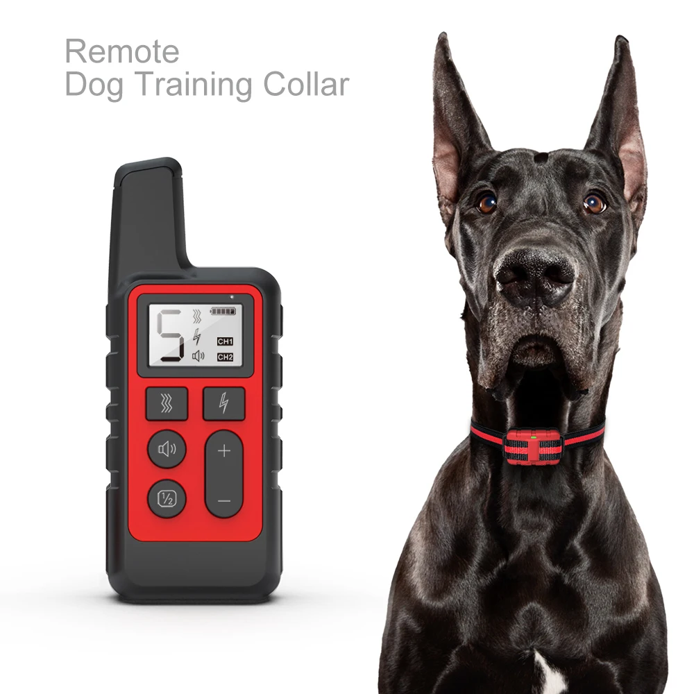 Remote Dog Electric Collar Waterproof Rechargeable 2600ft With Static Vibration Anti Bark Training Collar For Small And Big Dogs