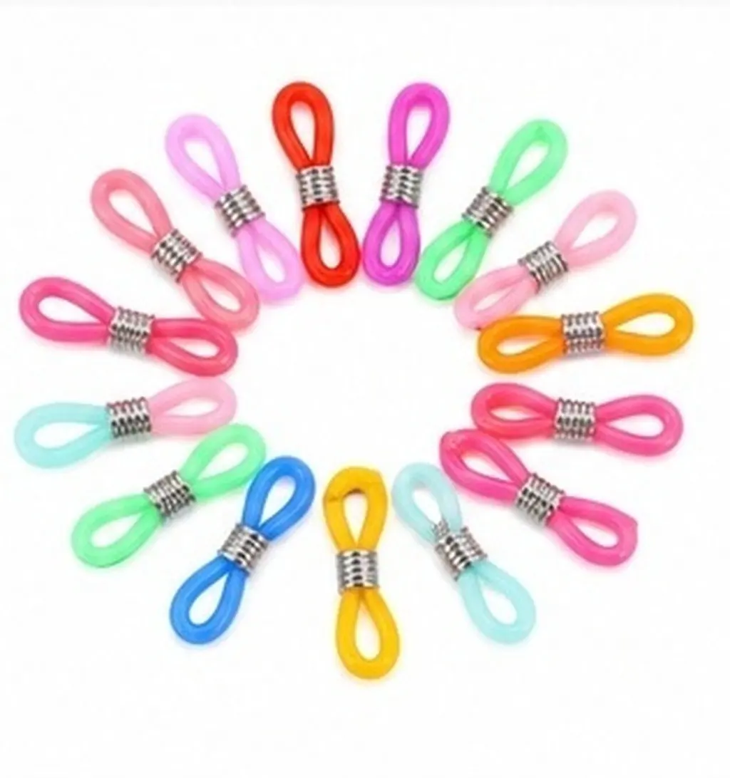 50Pcs Silicone Eyeglasses Retainer Round Ear Hooks Anti-Slip Temple Tips for Small Nose Wide Fit Daily Work Exercise Eyeglasses