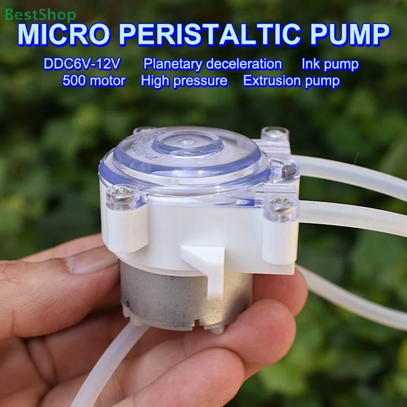 Micro Peristaltic ปั๊ม DC 6 V-12 V ขนาดเล็ก Mini 500 เกียร์มอเตอร์สําหรับ Lab Ink Sampling Pump