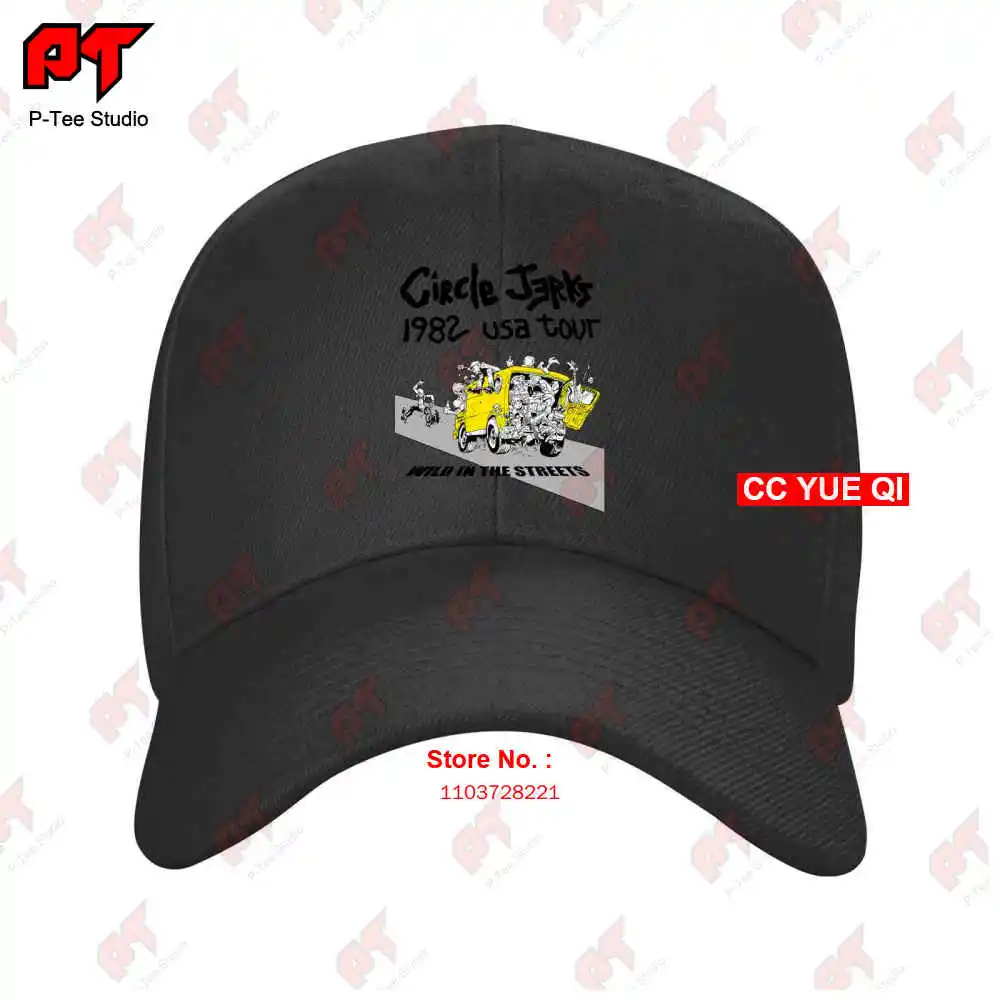 Circle Jerks 1982 Tour Rock dan Roll Band musik topi bisbol topi truk N2OR