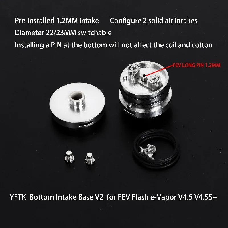 YFTK e-Vapor V4.5 V4.5S + V2 FEV Flash e-Vapor V4.5 V4.5S + RTA SS316 atomizer tank for coils & atomizers - gallery image 2