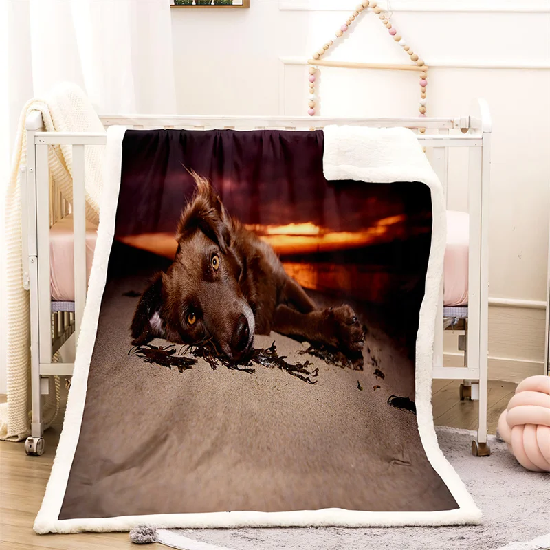 

Smart Dog Winter Home Blanket Thick Warm Winter Bed Blankets Office Nap Shawl Sofa Cover Fluffy Bedspread On The Bed