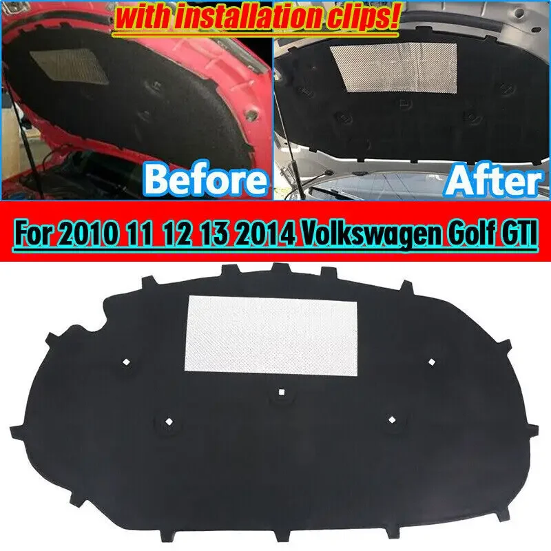 Hood Insulation Pad Liner For 2010 11 12 13 2014 Volkswagen Golf GTI 5K0863831G