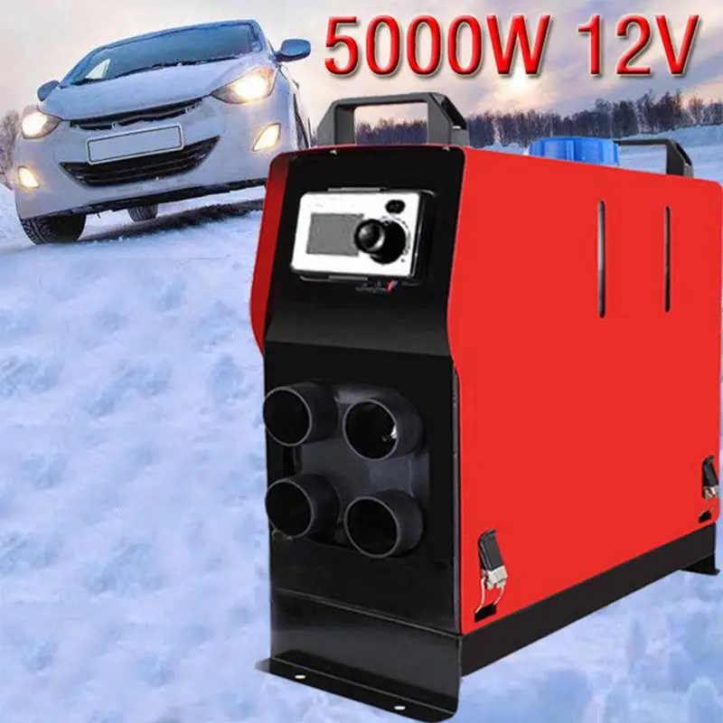 

5KW 12V Car Diesel Air Heater 4-Air-Outlet All-in-One Parking Heater LCD Switch For Bus RV Truck Camper Car Accessories