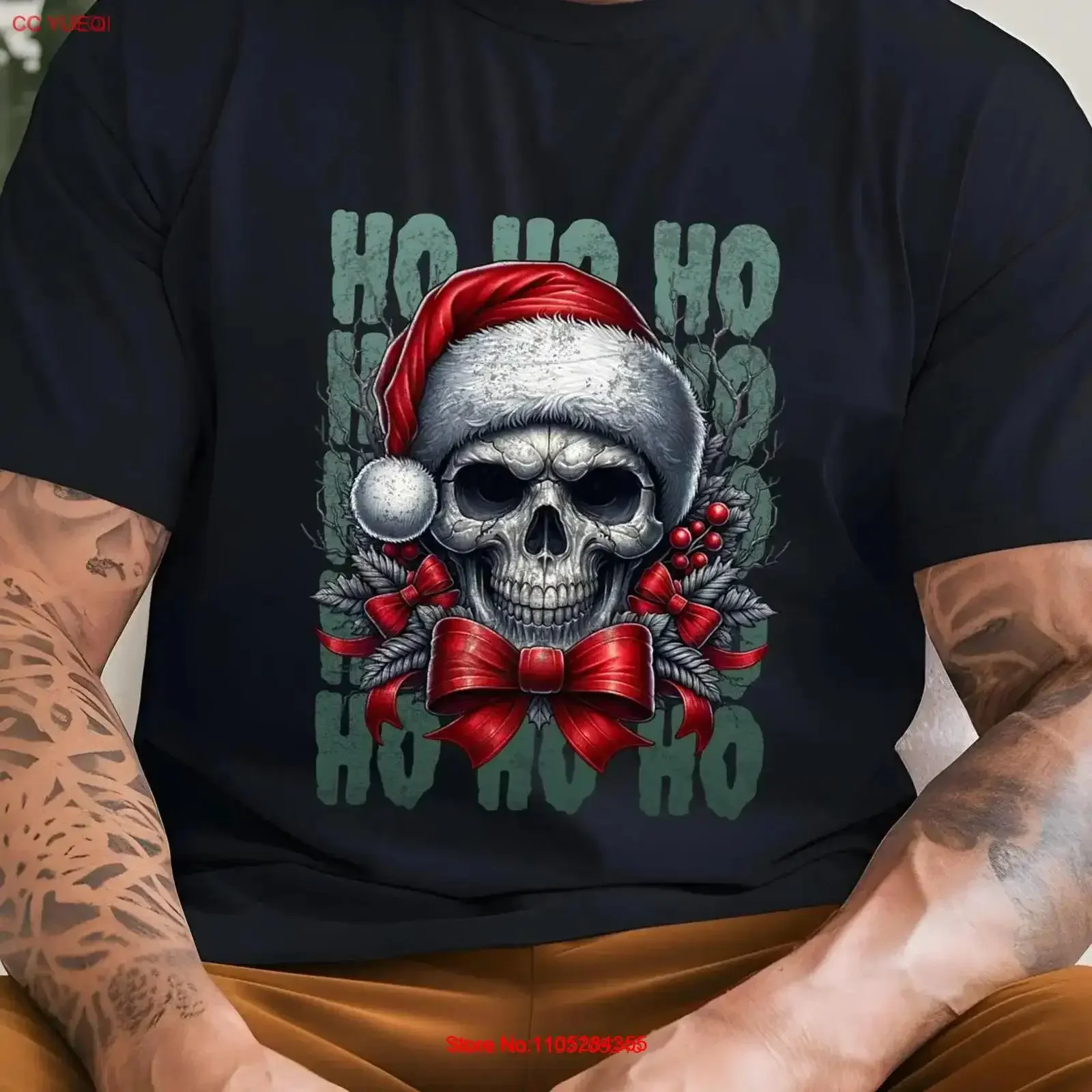 Christmas Skulls Father Bella Canvas Crew Neck T Shirt DTF 80075 vintage Washed designer clothes Soft Versatile Unisex