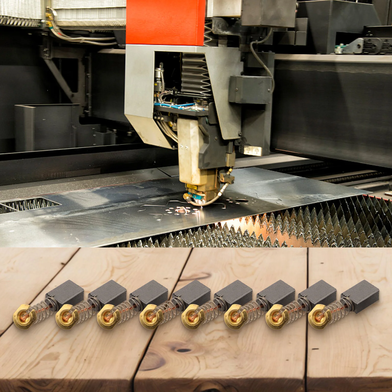 

As Picture Carbon Brush 8pcs Carbon Brush Set Accessories Power Tool Carbon Brush Carbon And Metal Construction
