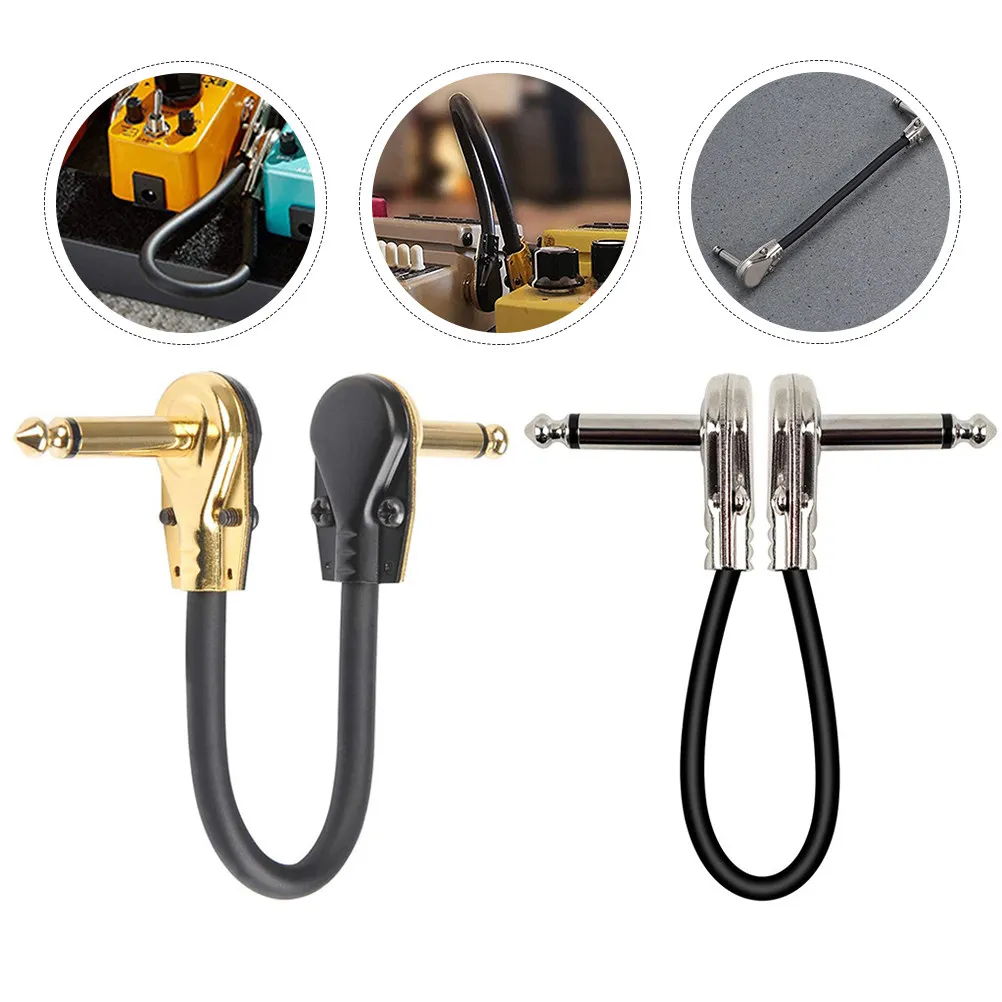 

2 шт. плоских кабелей для гитарных эффектов, с чистым звуком, металлическим сердечником, прочным ПВХ-покрытием, для электрогитар и бас-инструментов