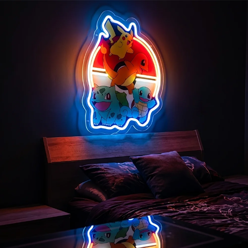 custom-kawaii-pokemon-neon-light-pikachu-charmander-squirtle-anime-wall-decor-gaming-room-collector-gift-led