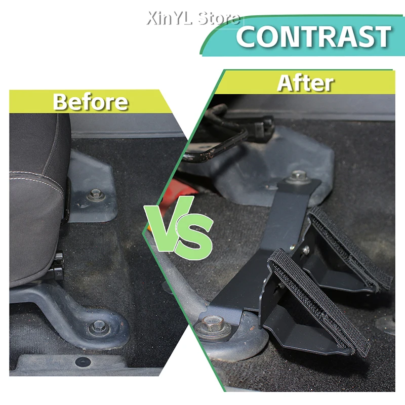 Picture 4: Iron Interior Front Seat Under Fire Bracket for Jeep Wrangler JK 2007-2017  Car Accessories
