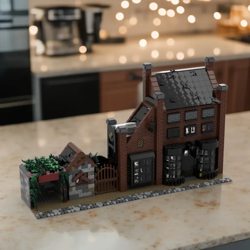 2430 ELEMENTÓW MOC Borgin i Burkes – Sklep z ciemnymi sztukami, modułowy budynek – Model architektury Knockturn Alley, klocki konstrukcyjne, zabawki, prezent