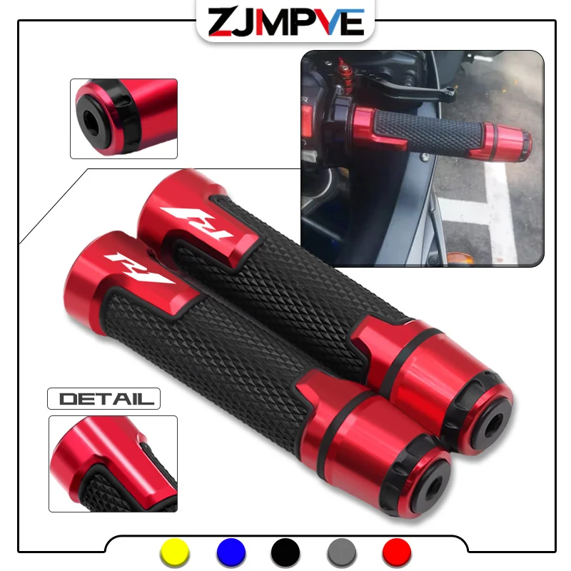 

For YAMAHA YZF R1 R1M R1S 7/8" 22mm Motorcycle Sport Handlebar Grips Rubber Gel handle bar grips Anti-Slip Hand Grip YZF-R1 r1m