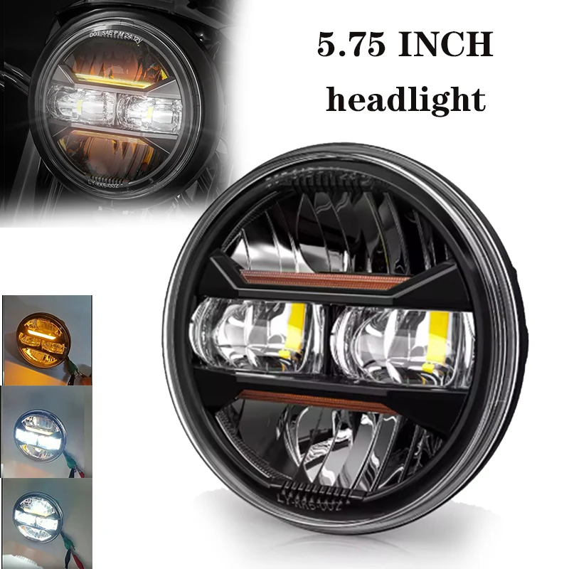 

2PCS Niva LED Headlights 5.75 inch Round headlamp DRL High/ low beam For 1986-2006 Lada Vaz 2106 for Triumph Rocket iii 3