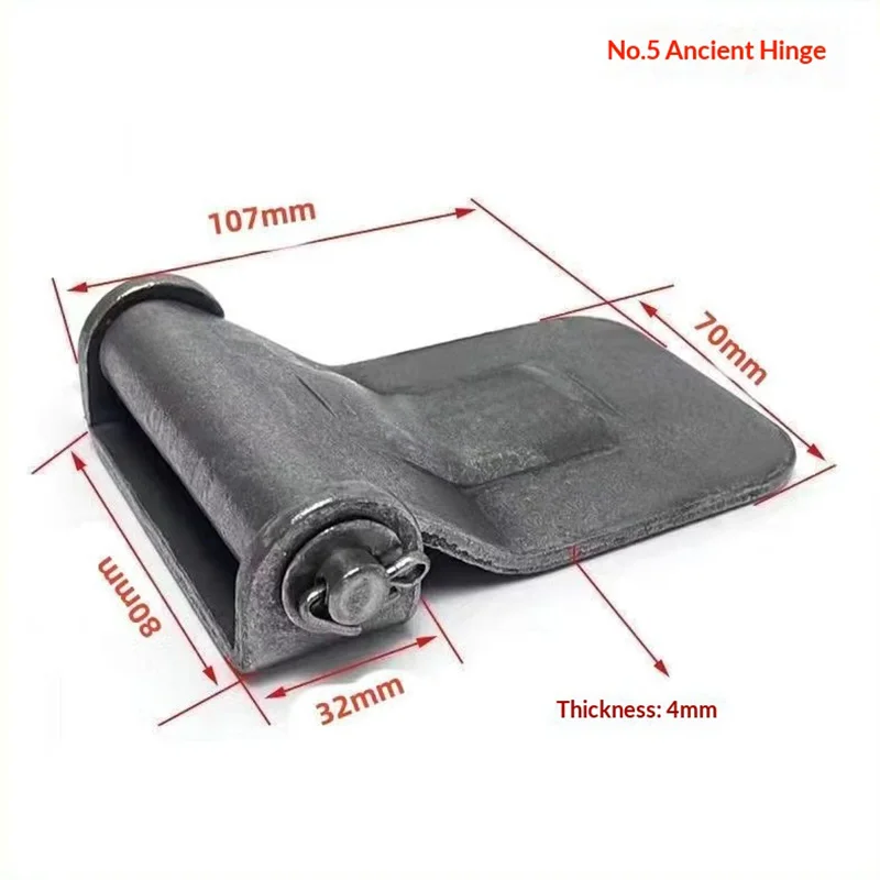 Reinforced Welded Hinges for Container Doors, Heavy-Duty Iron Hinges, Galvanized, Rear Door Hinges for Truck Cargo Compartments,