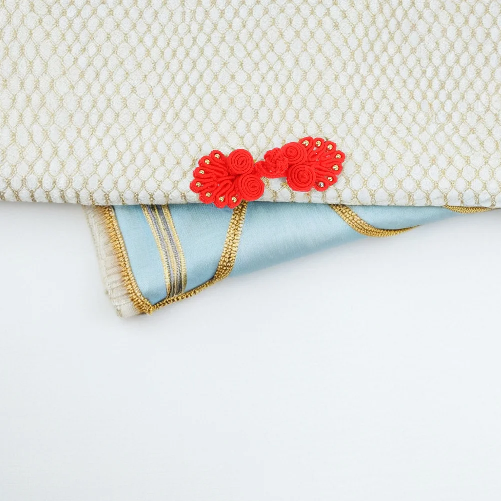 

10Pcs Chinese Style Button Knot Fasteners Secure Decorative Closures for Hanfu Costume Sweater Coat Cape Sew on Clothing Clasps