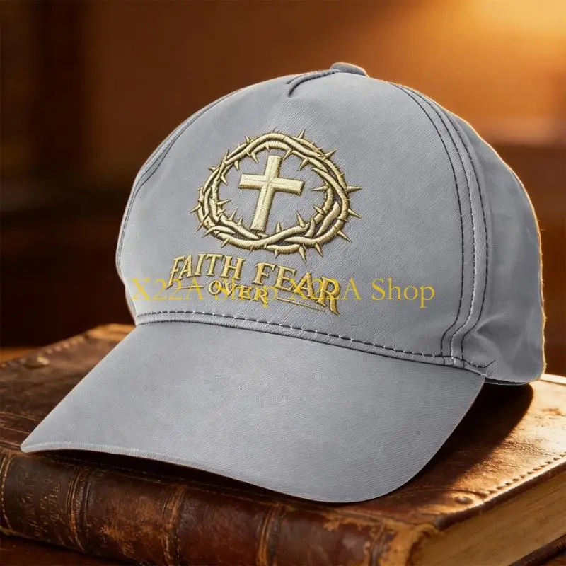 Unique Religious Unisex Baseball Cap With Printing Lettering And Contrast Stitching