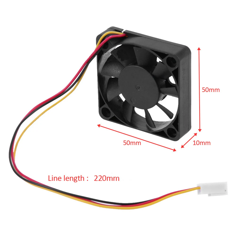 Wentylator chłodzący 5010 DC 12V 3Pin interfejs 50x50x10mm komputer karta sieciowa karty graficznej procesora chłodnica mały wydech 40x40x10mm