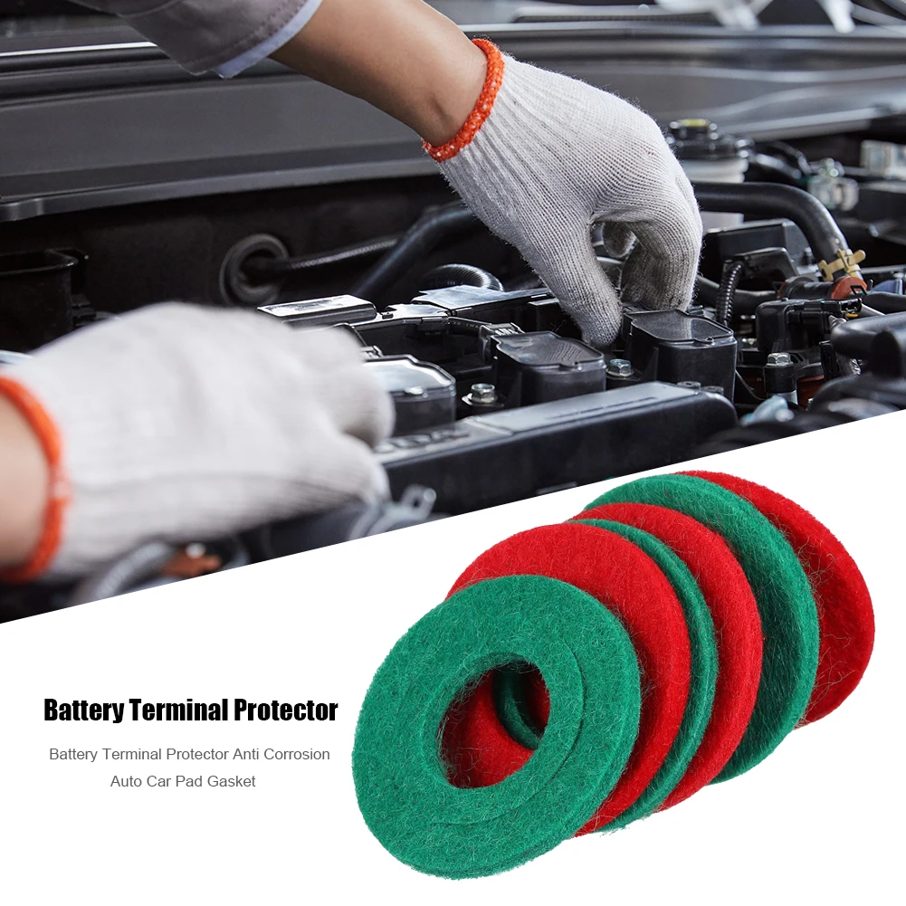 10pcs Battery Terminal Anti Corrosion Fiber Washers Battery Terminal Protector Pads Anti-corrosion Washers