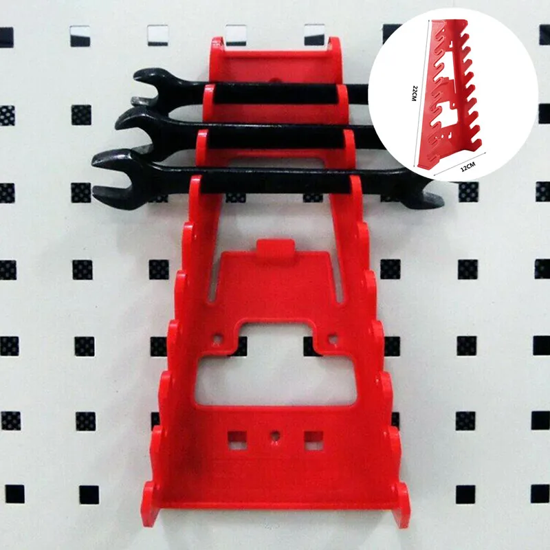 1Piece Red/Black Wrench Spanner Sorter Holder Wall Mounted Tray Rack Storage Organizer Household Tool Organizer Rail Bracket