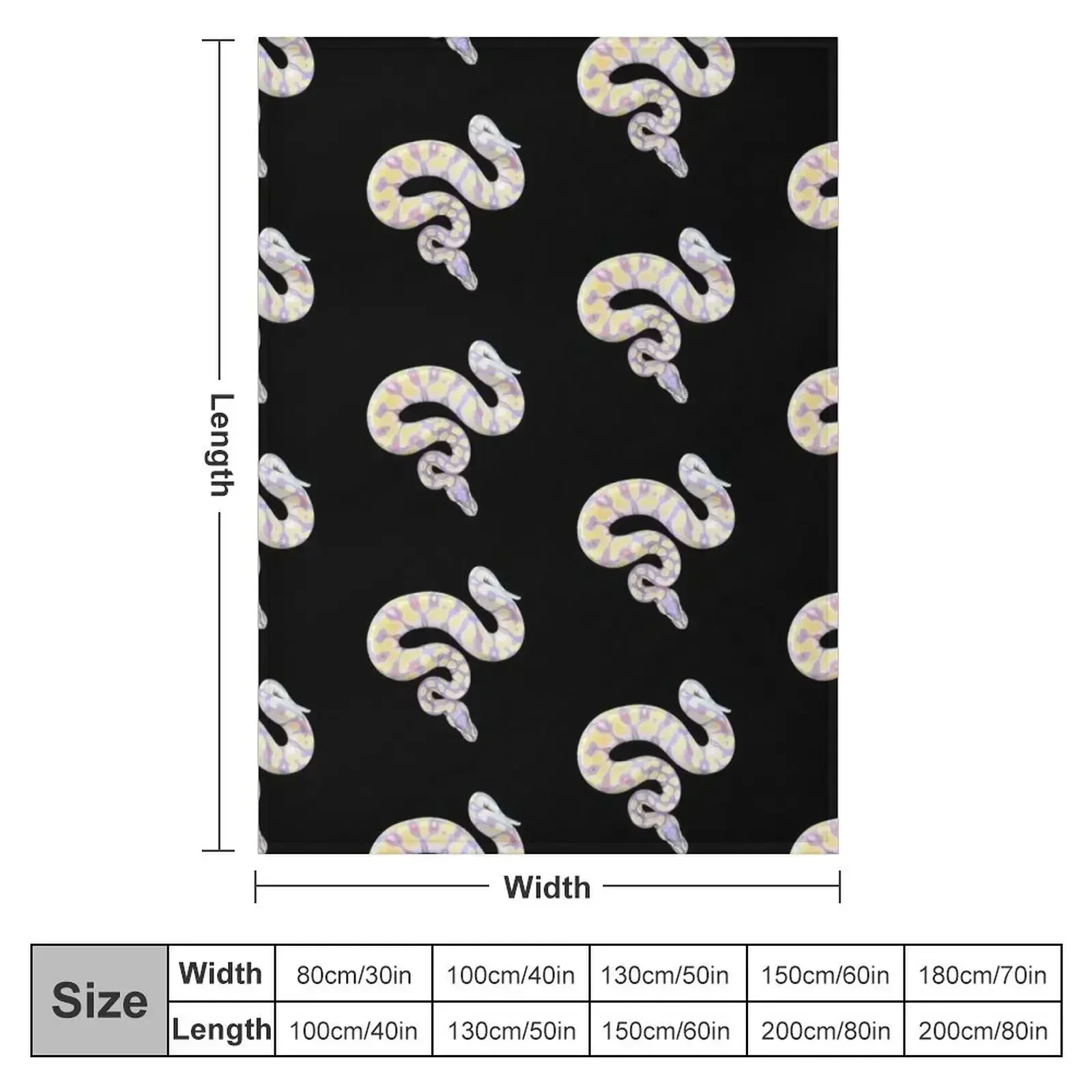 Ball Python- Banana Beauty- Snake Throw Blanket Moving blankets and throws Blankets