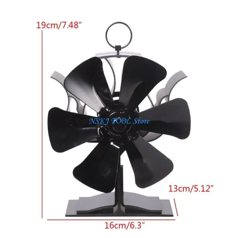 L8RC 2-in-1 مدفأة مروحة 6-Blade Chimney Fan بدون طاقة، ضوضاء منخفضة لسجل Bur