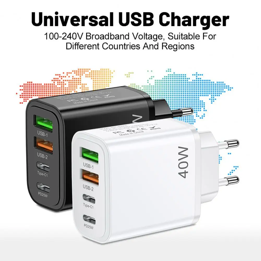 Fast Charging Multi-port Charger Multi-port Charger High-efficiency 40w 4-port Charger Fast Charging Multi-protection Low Power