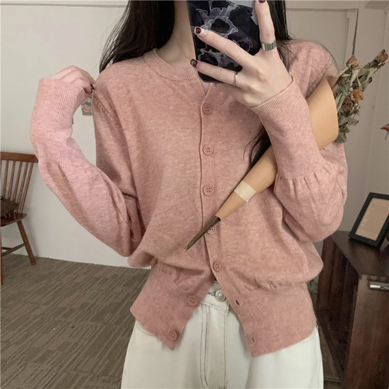 New Fashion Women\'s Thin Fleece Knit Loose Short Cashmere Sweater Round Neck Warm Korean Sle Casual Female Sweater Top Cloting