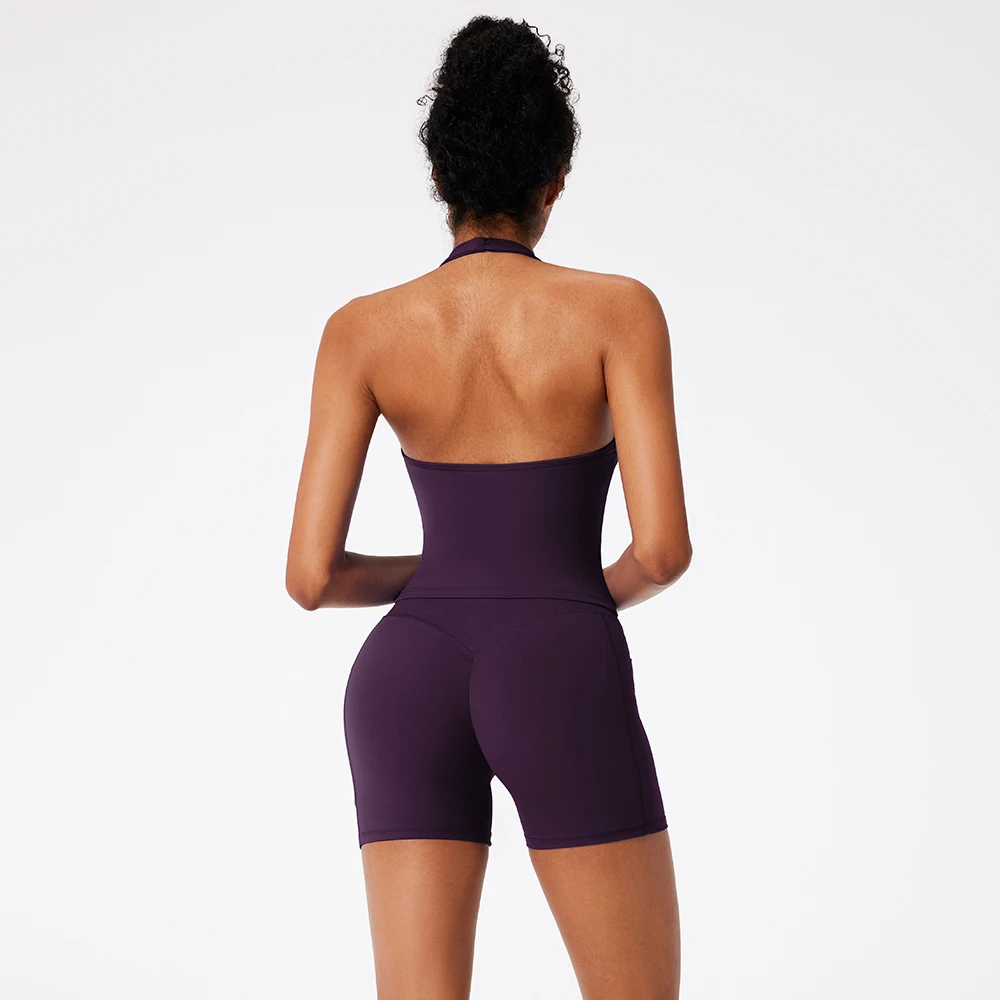 Yoga-Sets für Damen, Trainingsanzug, Sportbekleidung, Fitness-Outfits, Push-Up Rückenfreier Sport-BH, Gym-Leggings, Workout-Sets für Frauen – Detail 12