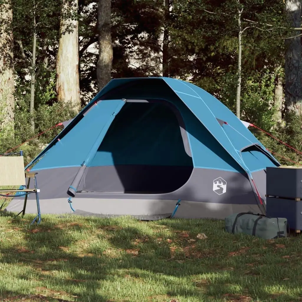 2-Person Waterproof Blue Dome Camping Tent for Outdoor Adventures