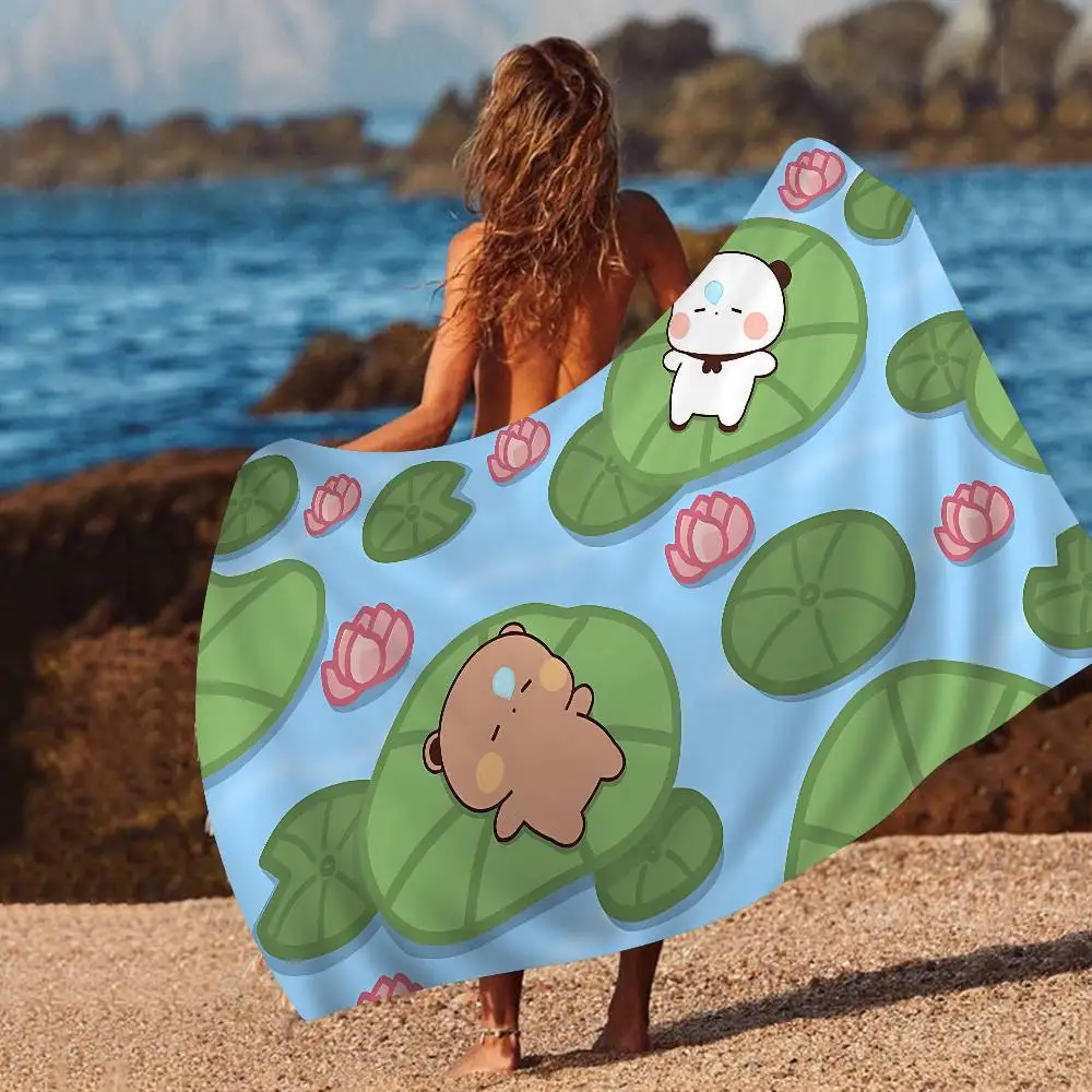 Bubu And Dudu Cute Microfiber Blanket Quick Drying Beach Towels Oversized Printing Super Absorbent Pool Towel Blanket