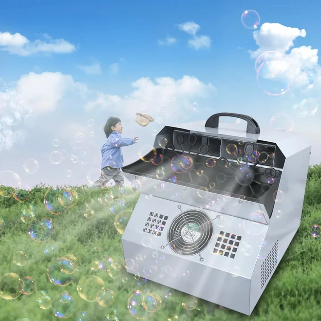 Summer Soap Water Bubble Machine Plastic Electric Magic Bubble Machine