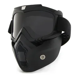 Dust-proof Men Women Cycling Bike Full Face Mask Windproof Winter MTB Goggles Bicycle Snowboard Ski Masks with Anti-UV Glasses