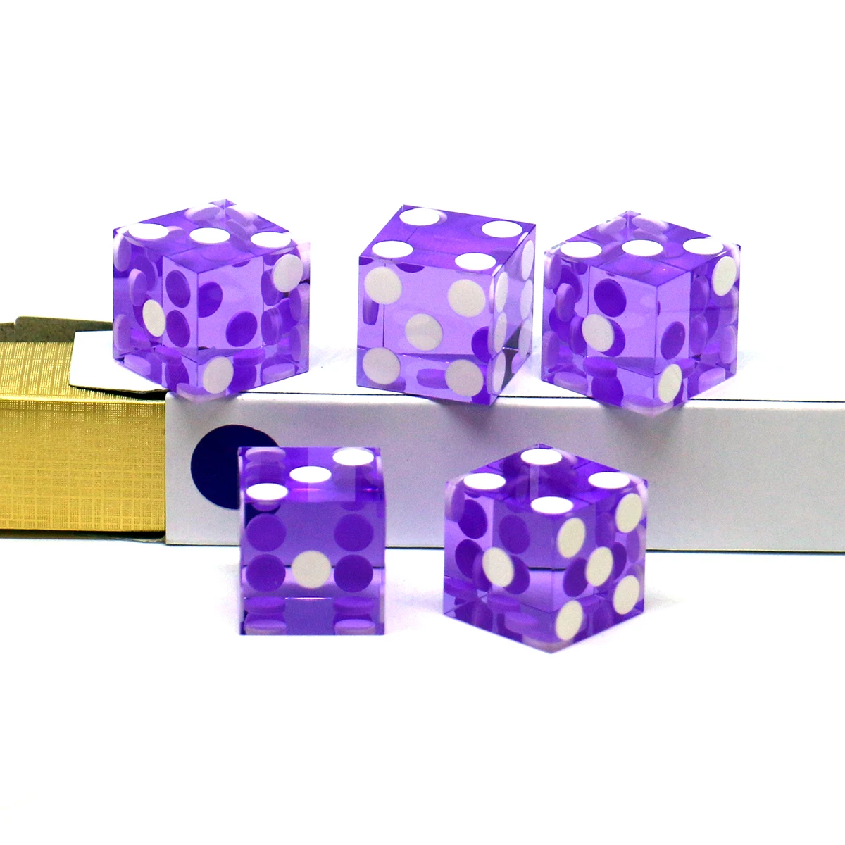 5pcs D6 Acrylic Right Angle Dice Board Game Dice Set Polyhedral Table Game Dice Role-Playing RPG Dice