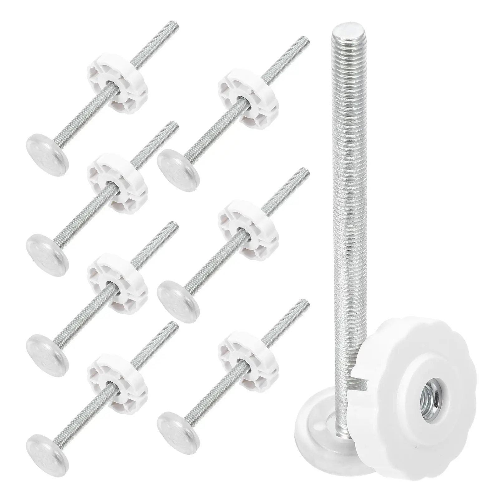 

8 Pcs Baby Gate Replacement Parts Door Railing Hardware Aluminum Alloy Screws M8x125 Pet Child Safety Fence Mounting Bolts